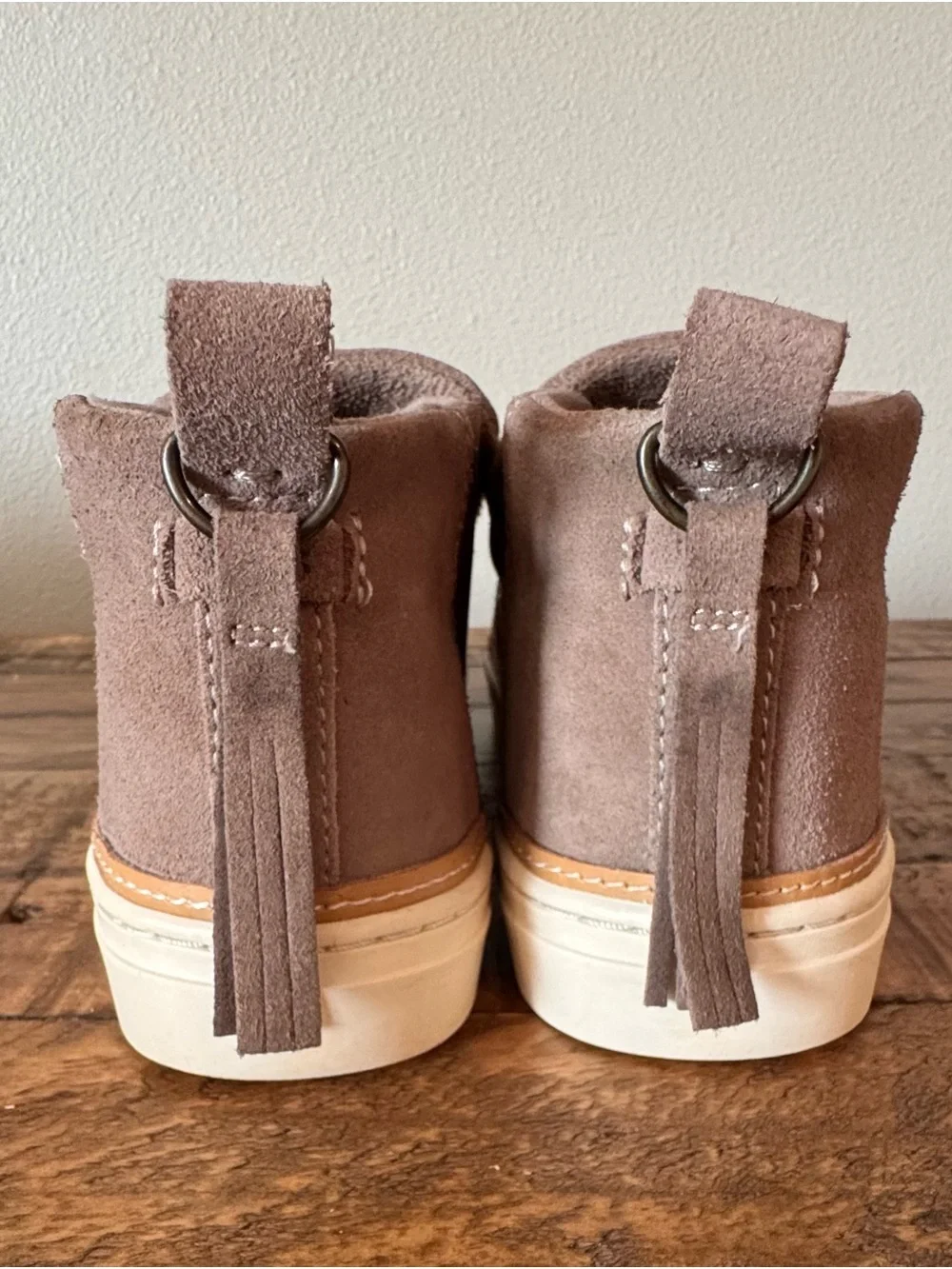 Women’s TOMS Paxton Slip-On Suede Ankle Booties in Mauve Taupe